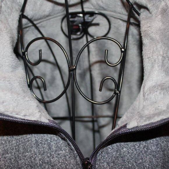 ZeroXposur Jacket 1X Fleece Lined Removable Hood Zip Pockets Gray Lightweight - Picture 4 of 10